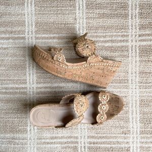 Jack Rogers Gold Fleck Platform